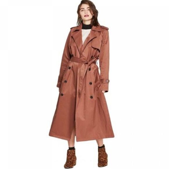 a new day Jackets & Blazers - A New Day  Long Sleeve Banded Cuff Trench Coat